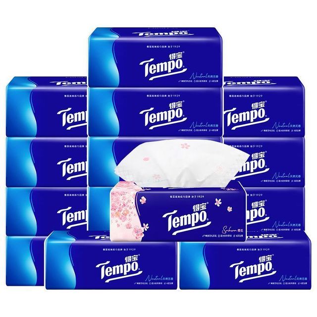 得宝 经典无香软抽纸90抽*15包+樱花抽纸1包