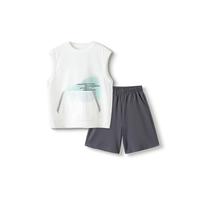 巴拉巴拉 儿童套装夏装男童中大童无袖两件套童装运动时尚宽松舒适