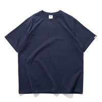RESTICK 陶瓷磨毛重磅正肩短袖t恤男夏季纯棉打底衫短袖 藏青 260GSM陶瓷磨毛 2XL