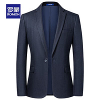 罗蒙 西服男商务休闲2025春秋中青年时尚单西装外套 5F213091藏青色 44 (165)  藏青色 5F213091