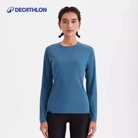 迪卡侬 防晒 女士运动T恤 孔雀蓝 XXS