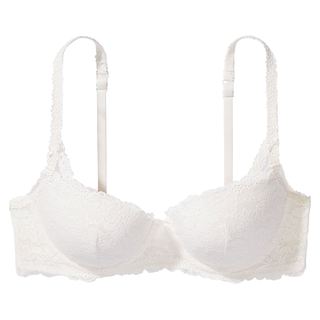  VICTORIA'S SECRET/维多利亚的秘密 性感蕾丝 女士文胸 34Y5椰果白-聚拢 75B (34B)