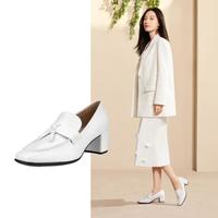 ecco 倪妮同款 女士方头粗跟单鞋 290943