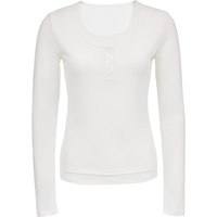  VERO MODA 双层领口纽扣拼接 女士T恤