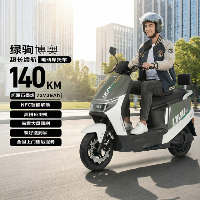 绿驹 LJ1500DT-9 电动摩托车 72V39AH