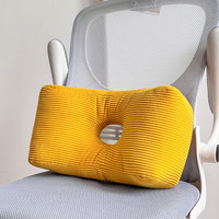 灯芯绒腰枕办公室汽车40x22x16cm