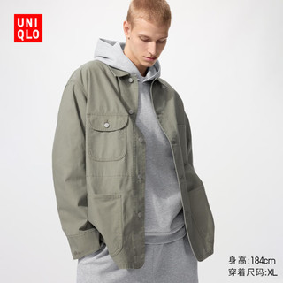  UNIQLO/优衣库 全棉 男士茄克 56 橄榄色 XL