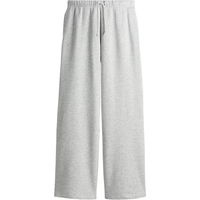 H&M 女装宽松阔腿运动长裤 混浅灰色 M