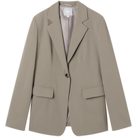 DUIBAI 对白 简约大气通勤袖口排扣设计女式西装外套