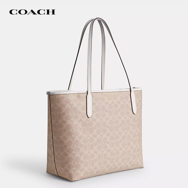 PLUS会员：COACH 【经典大容量托特包】女士差旅通勤带娃单肩手提包电脑包节日礼物 CITY33