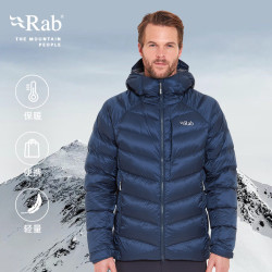 Rab 男士连帽保暖防风700蓬Pertex防寒加厚羽绒服 QDE-68 M