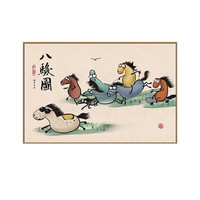 八骏图创意装饰画