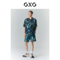 GXG 花色 男士短袖衬衫