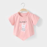 小班郎 女童短袖T恤夏季薄款宝宝衣服纯棉新款百搭儿童半袖外出夏装上衣