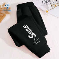  JEANSWEST/真维斯 男童运动裤 【春秋款】黑色微笑裤标 90 【18-25斤】