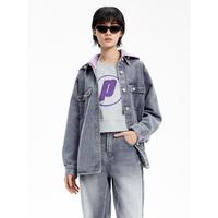  PEACEBIRD/太平鸟 可拆卸帽 女士衬衫夹克