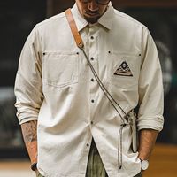  MADEN/马登 复古印第安图腾 男士长袖衬衫