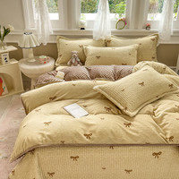 牛奶绒学生加厚蝴蝶结单被套