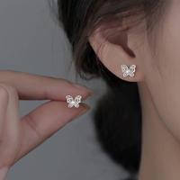半日逅屿 蝴蝶珍珠耳钉 925针螺丝款