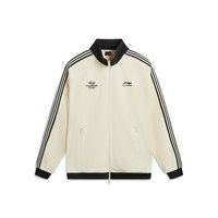 李宁 华夫格外套女春季2026新情侣拉链卫衣休闲上衣针织运动服男士