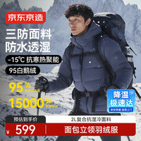 移动端、京东百亿补贴：京东京造 冬云盾面包三防鹅绒服男女羽绒服100212795013