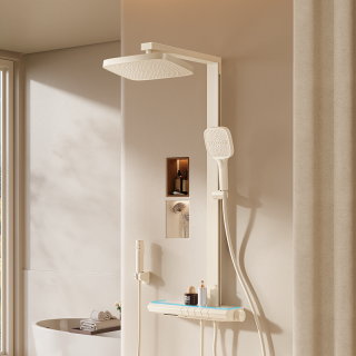 国家补贴：四季沐歌 升级M8PRO 方管智能淋浴花洒 全铜水路+数显氛围灯