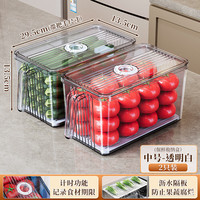 NA FEN AI/纳份爱 食品级 冰箱收纳盒 沥水板 普通款【中号-2个装】赠沥水板