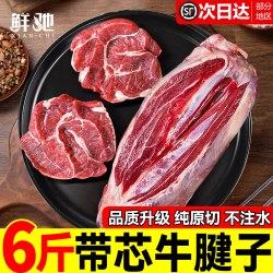 鲜驰 新鲜牛腱子肉金钱腱带芯生鲜进口牛肉