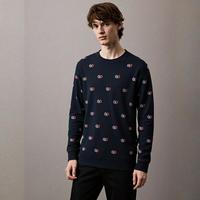 Scotch & Soda Scotch&Soda 简约休闲嵌花织圆领针织衫毛衣