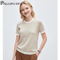 PALUOPO/帕罗 桑蚕丝 女士短袖T恤