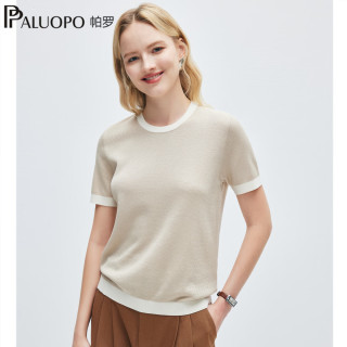  PALUOPO/帕罗 桑蚕丝 女士短袖T恤