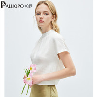  PALUOPO/帕罗 真丝提花 女士短袖t恤衫