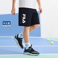 FILA 男中大童（130-175）针织五分裤男童运动裤子