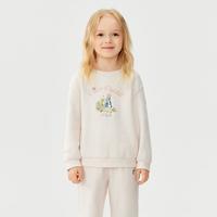 FILA 女小童（105-130）套头卫衣女童休闲舒适宽松圆领百搭上衣