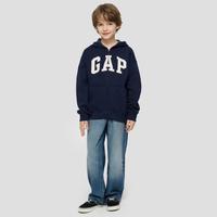 Gap 男女童春秋款抓绒logo拉链连帽卫衣美版645416拜年服