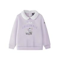 FILA 女小童（105-130）套头卫衣女童休闲舒适宽松翻领套头上衣