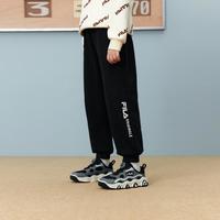 FILA 男中大童（105-175）针织长裤男童加绒休闲裤