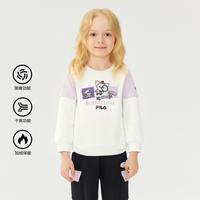 FILA 女小童（105-130）套头卫衣女童加绒保暖上衣