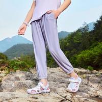 鸿星尔克 透气速干儿童运动裤休闲裤高弹防晒男女童九分裤