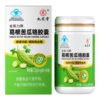 九芝堂 葛根苦瓜铬胶囊180粒 辅助降血糖成人中老年血糖偏高者鱼油好搭档