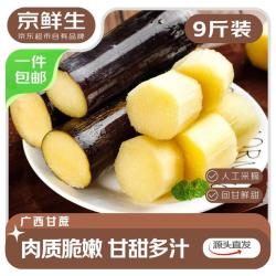 京鲜生 广西南宁黑皮甘蔗 净重9斤装脆甜多汁新年水果源头直发 9斤装