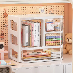 纳份爱 4层大容量 桌面收纳盒带抽屉