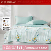 水星家纺 A类抑菌40支全棉夏凉被可水洗夏被芯空调被子 仲夏的梅子茶全棉水洗夏被 150×200cm