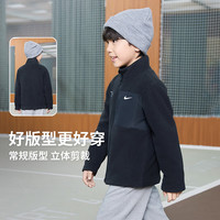 NIKE 加绒保暖 儿童摇粒绒针织夹克 正黑色  150 /72
