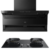 移动端、京东百亿补贴：华帝 小飞翼pro 超薄顶侧双吸K9+308D 28风量变频 油烟机烟灶套装