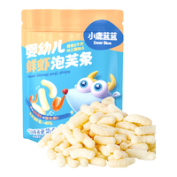 小鹿蓝蓝 磨牙零食 儿童饼干 泡芙条鲜虾味/42g
