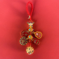 木易 新中式国风挂件一桶金钥匙扣小挂件汽车钥匙挂件包挂手机挂件平安 红绳子