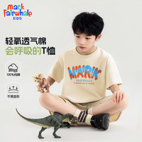 MARK FAIRWHALE/马克华菲 速干 儿童短袖T恤 M滴落米黄(包边短袖) 130