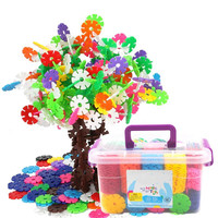 爱乐心 雪花片 收纳盒装 800片+车轮6件套