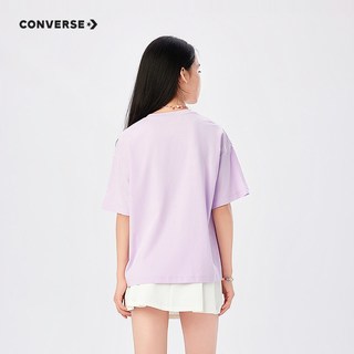  CONVERSE/匡威 休闲宽松 女童短袖T恤 纯白色